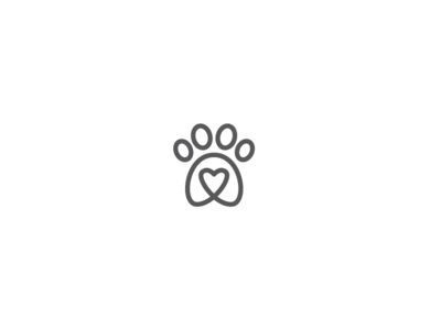 animals #heart #paw #line #print #logo #drawing