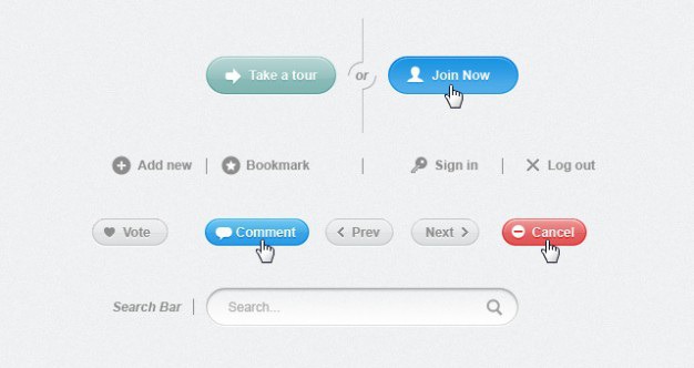 Rounded psd web ui set Free Psd. See more inspiration related to Web, Elements, Ui, Psd, Premium, Best, Web elements, Set, Ui elements, Horizontal, Rounded, Registered and Freebies on Freepik.