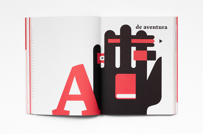 book, abstract, red, black, white, legs