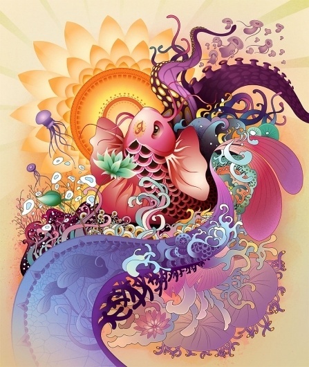 Portfolio: Koi Fish #nick #illustration #la
