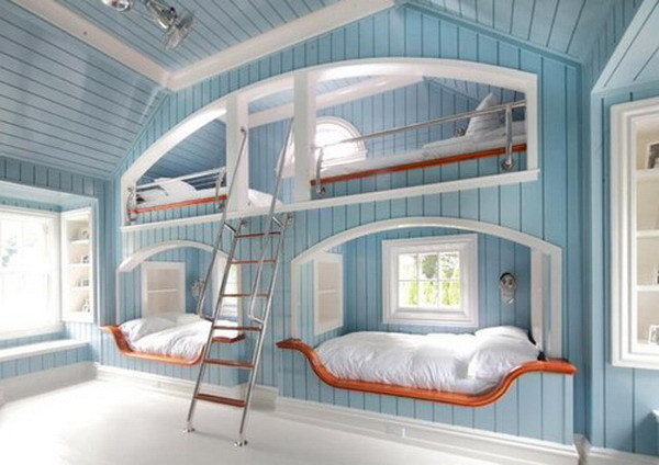 30+ Beautiful Bunk Room Ideas for Kids #kids #bedroom #bunk #room