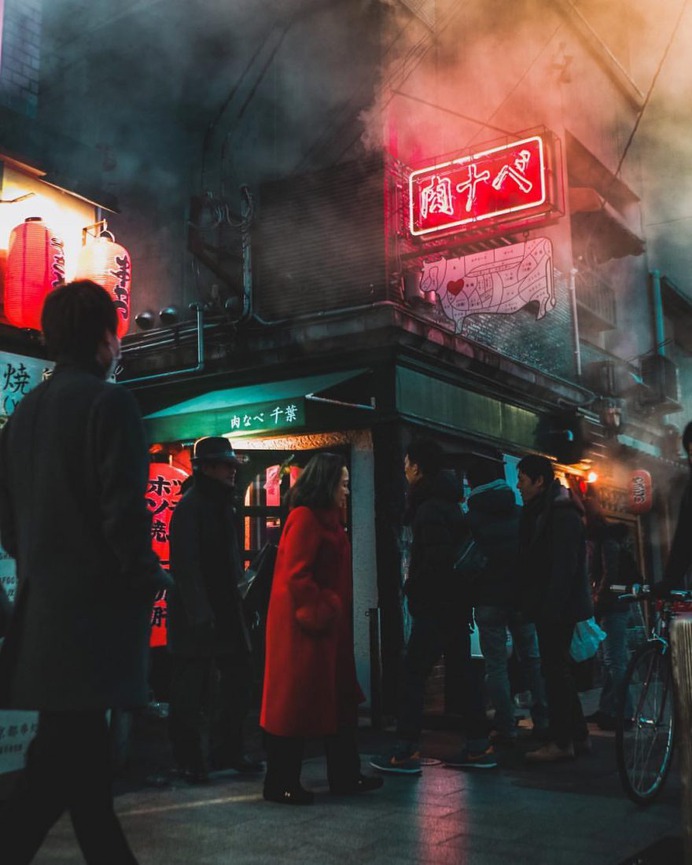 Cyberpunk and Cinematic Urban Photos in Japan by Omi Kim