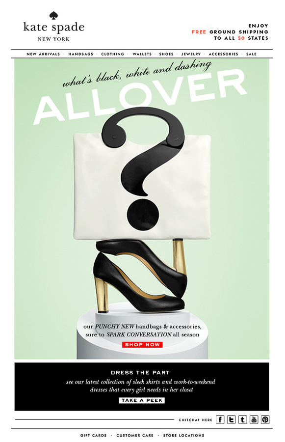 quick question… Kate Spade #subscribe #design #emailer #spade #kate #mailer #newsletter