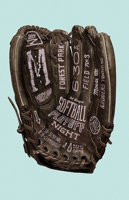 Softball Playoff Night #typography