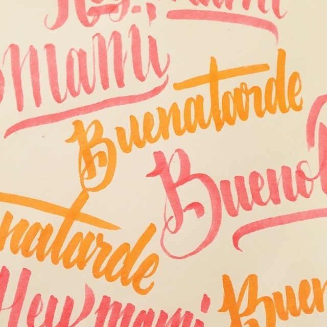 Tumblr #lettering #nicecolors #handlettering #buenatarde #buenas #spanish #type