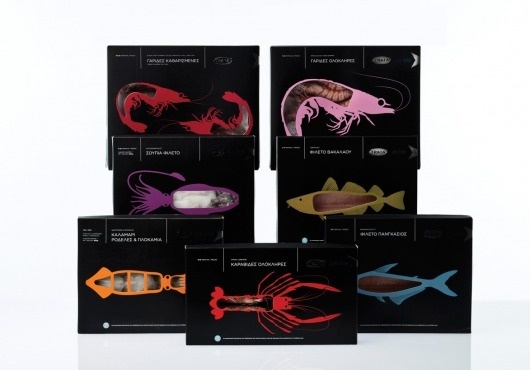 Beetroot -+ Trata OnIce Packaging #greek #packaging #fish #design #blue #greece