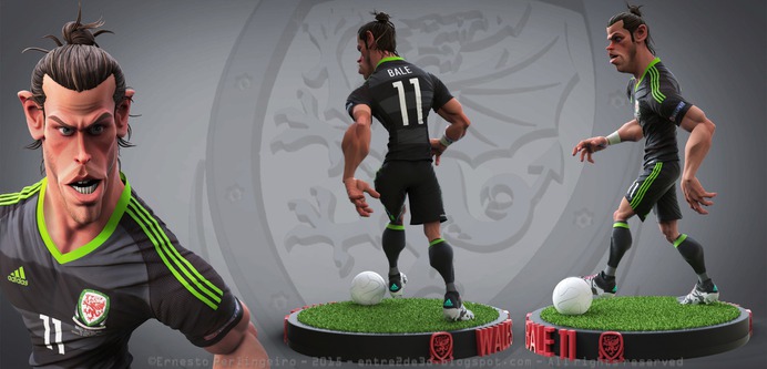 Gareth Bale 3D character
