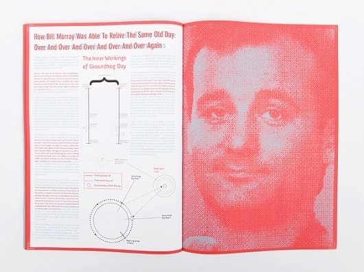 Flatland 3D on the Behance Network #red #flatland #blue #layout #magazine #groundhog