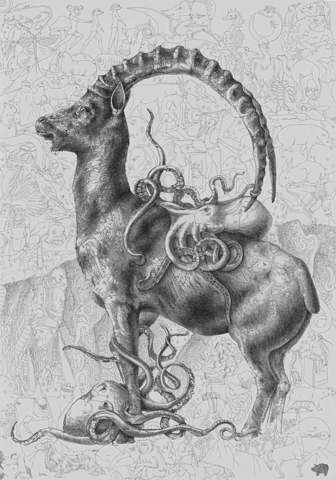 Pen Illustration Made of Hundreds of Illustrations by Davit Yukhanyan