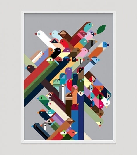 birdsframe1.jpg 610×689 pixels #abstract #print #birds #illustration