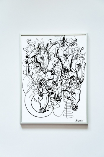 EXHIBITED WORKS on the Behance Network #ink #horse #art