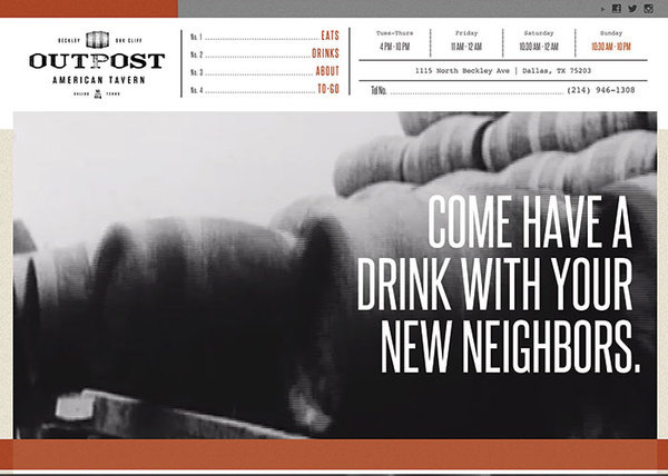 Outpost Tavern Turman Design Co. • Interactive Design and Development for Web, Mobile, and Beyond #turman #kyle #web