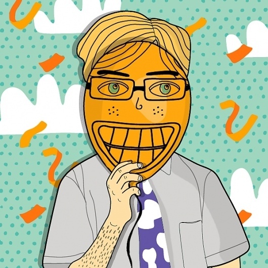Orange: The Feed Secret Portrait Illustrations on the Behance Network #drawn #orange #hand #ilustration