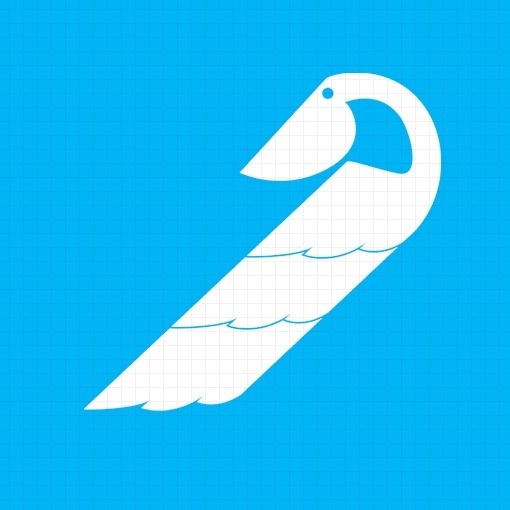 Paste Parts Stylized Bird Silhouette #symbol #geometric #bird