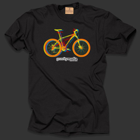 Gravity Mafia Bike T-shirt #fashion #illustration #design #tshirt