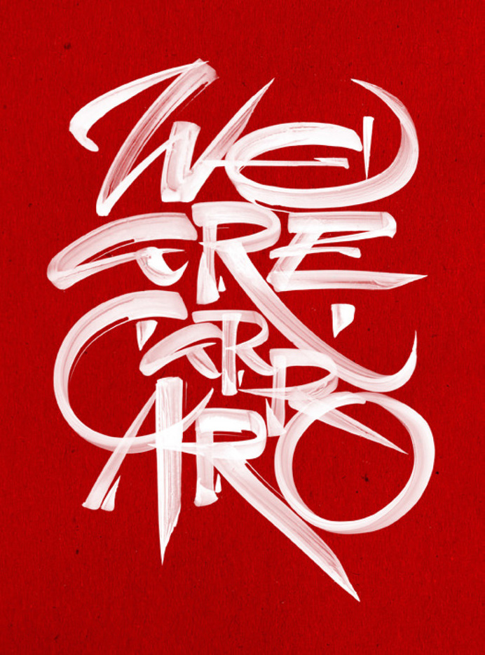 REVIEW magazine – Carraro Group #typography #handlettering #brush