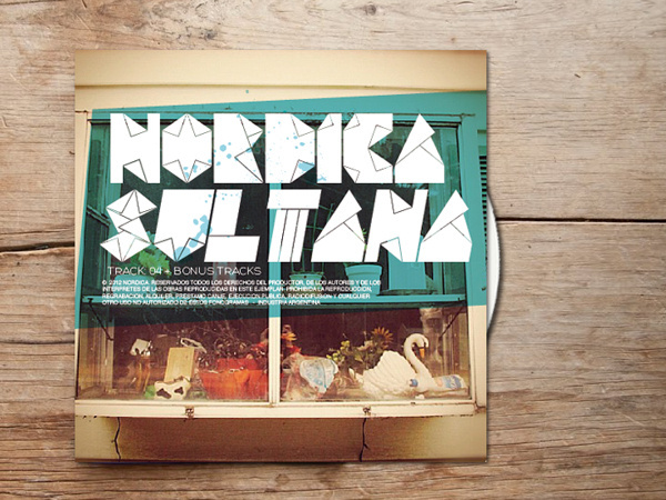 nordica: no me importa on Behance #pop #rock #cover #art #music #typo