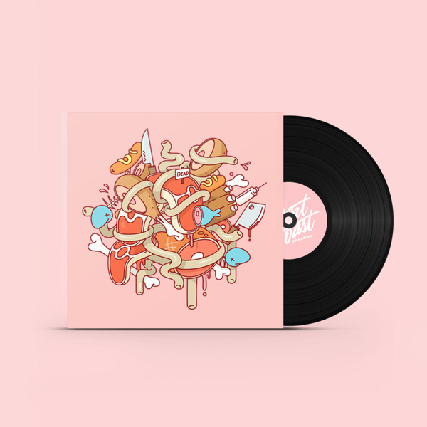 Meaty Beats #cover #illustration #case #cd