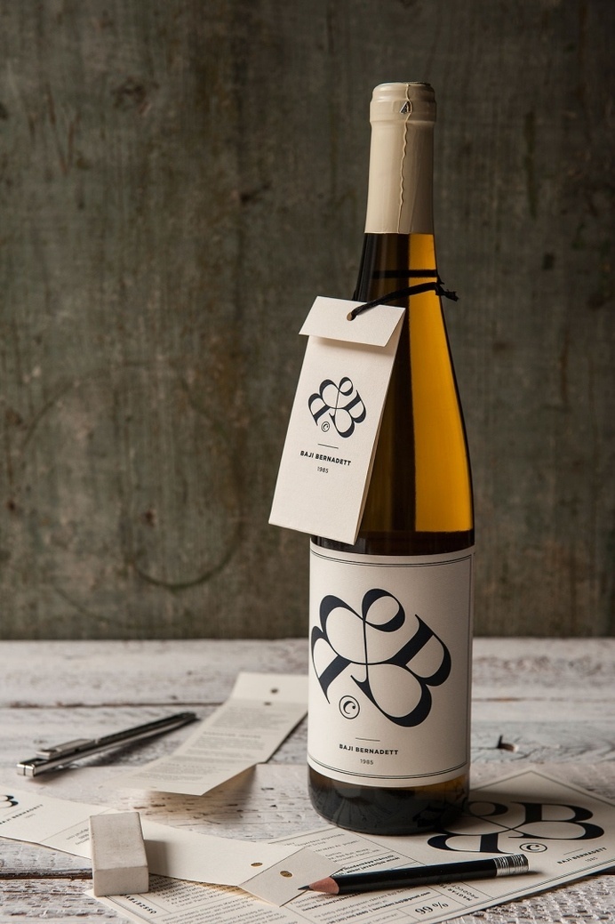 Bernadett Bajis CV wine label by Miklós Kiss #logo #wine label