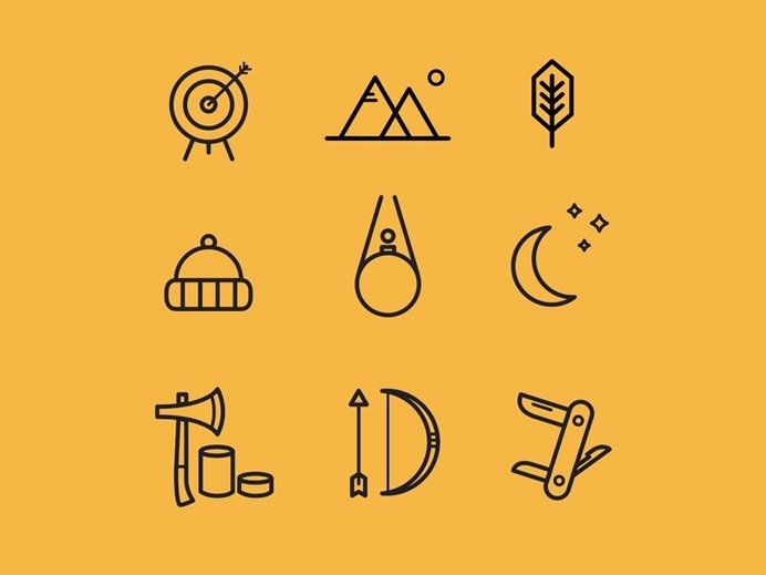 Adventure icons #pictogram #icon #sign #picto #symbol