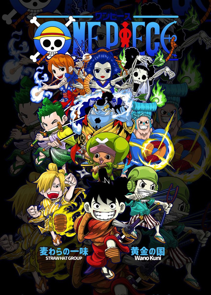 "One Piece" Poster Print on metal by Sam Kal