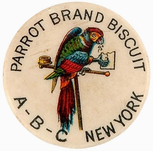 Letterology: The First Wearable Advertising #advertising #pin #illustration #vintage #circle