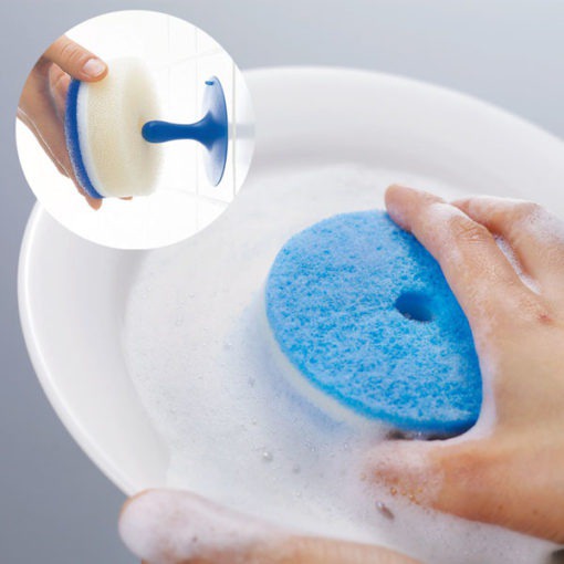 The Sponge and Holder Set is the perfect duo for your kitchen sink! The sponge is made of 3 layers of Polyurethane Non-woven Fabric that makes it a durable but breathable sponge. When not in use, you can hang the sponge to dry on the suction cup holder to prevent bacteria from growing.
