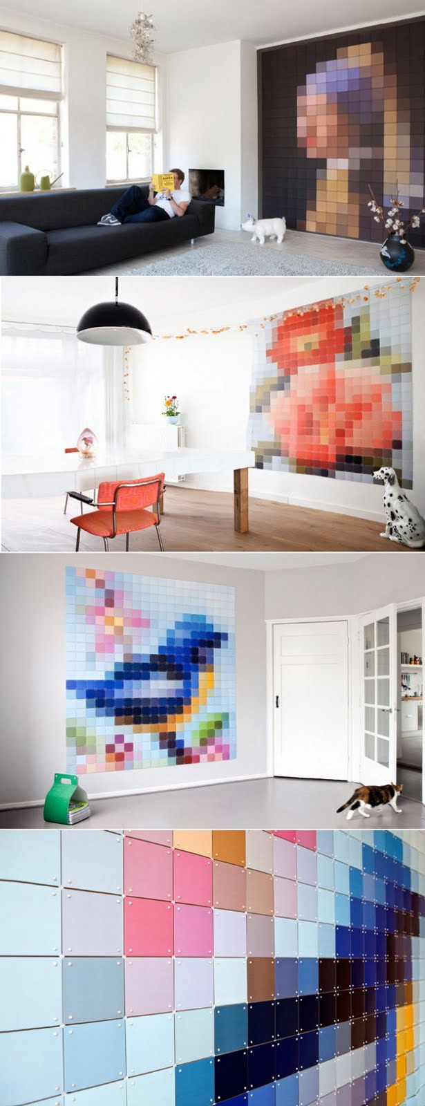 Pixeles fal - Van Gogh-ot vagy esetleg absztrakt képet parancsolsz? - Inspirációk Magazin