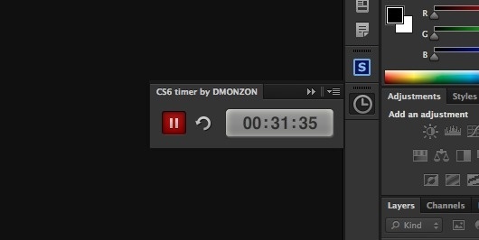 Free Photoshop Timer Panel #tool #photoshop #panel #timer