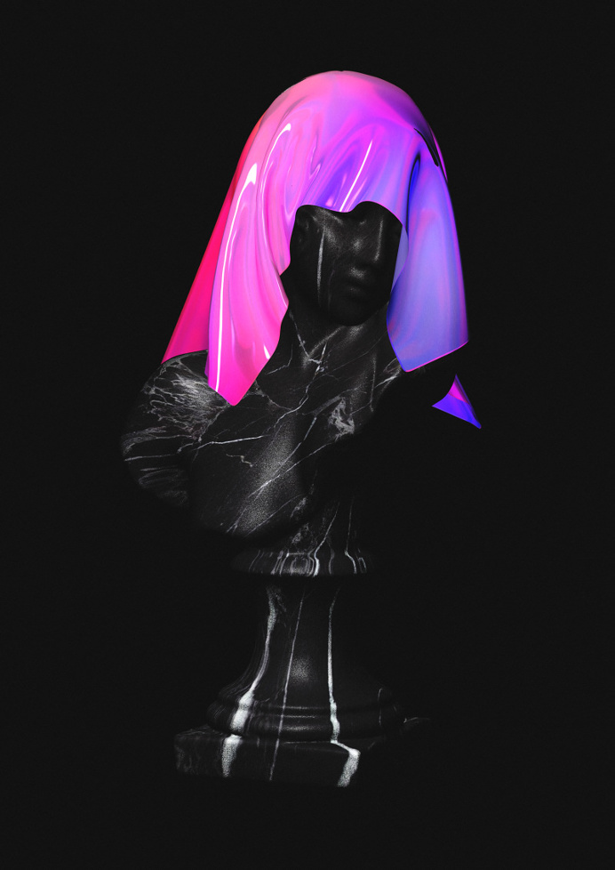 Next Wave (part. III) artwork by Quentin Deronzier #artwork #marble #statue #black
