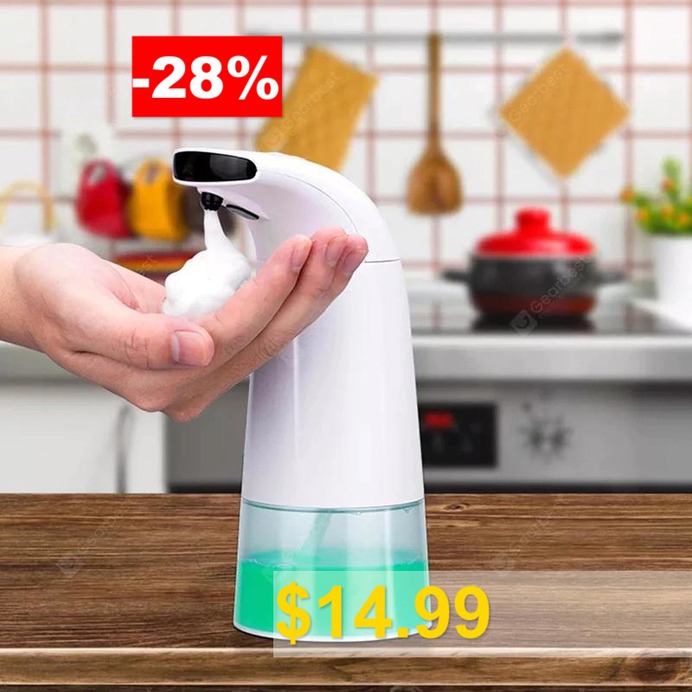 AD-1806 #Infrared #Sensor #Automatic #Hand #Foam #Liquid #Soap #Dispenser #from #Xiaomi #youpin #- #MILK #WHITE