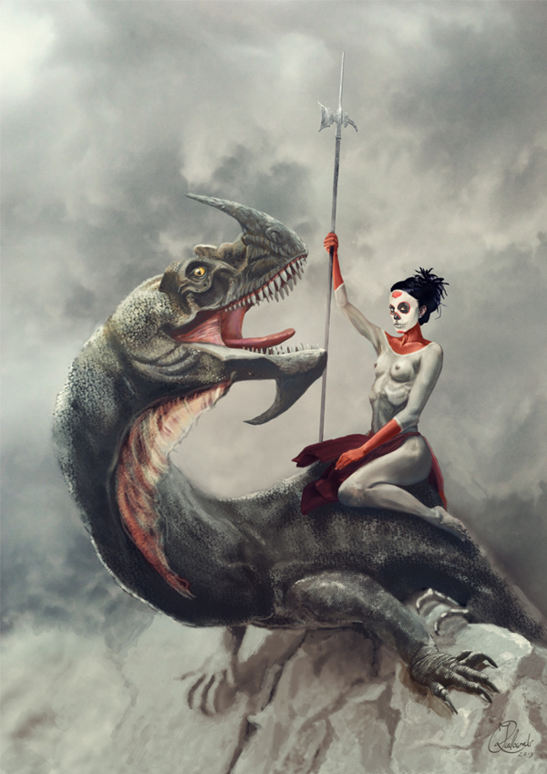Dragon rider on Behance #rider #illustration #fantasy #dragon