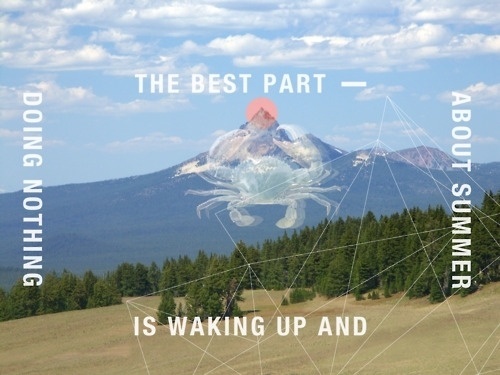 Tumblr #print #design #graphic #mountainside #vintage #blue #crab #typography