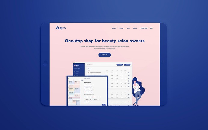 Beauty POS - Mindsparkle Mag Filip Pomykalo & Bien Studio designed the Brand identity for Beauty POS, a startup aimed towards developing a SaaS for managing finances, employees, inventory and pretty much everything a beauty salon owner would need. #logo #packaging #identity #branding #design #color #photography #graphic #design #gallery #blog #project #mindsparkle #mag #beautiful #portfolio #designer