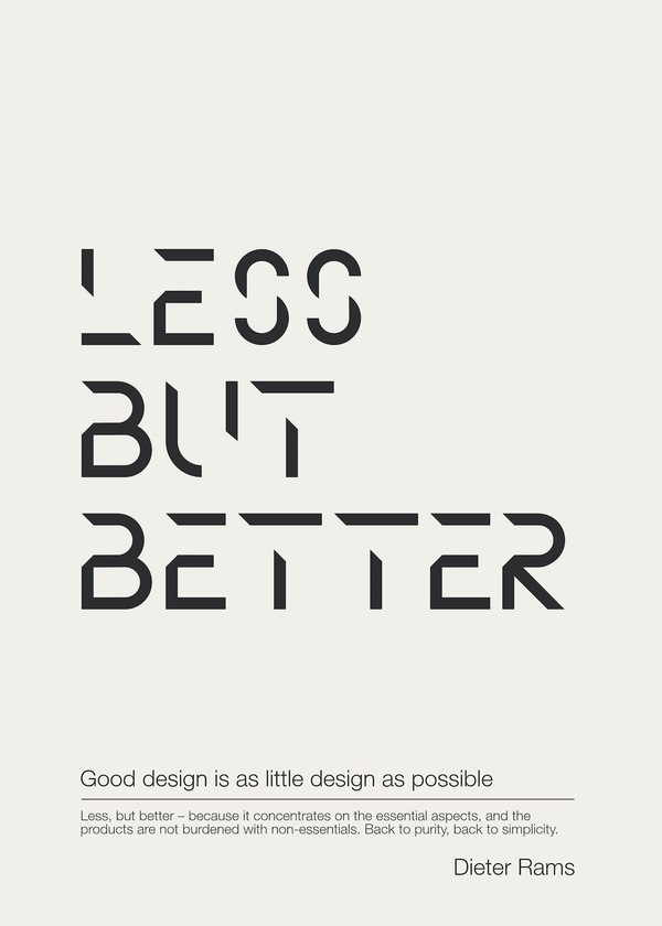 Minim #less #better #but