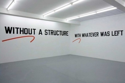 Lawrence Weiner at Micheline Szwajcer (Contemporary Art Daily) #text #installation #conceptual #weiner #art #lawrence #typography