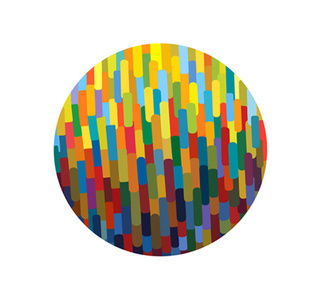 Art exibition event identity #circle #sign #identity #logo #colour