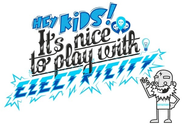 Hey kids! It's nice to play with electricity! #voltio #valencia #lettering