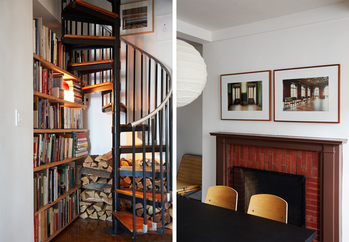 Wood, stairs, dining room