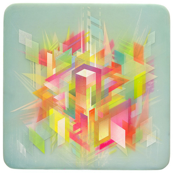 The Abstract, Mixed Media Works of Francesco Lo Castro | Hi Fructose Magazine #abstract #shapes #planes #pastel