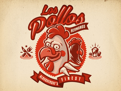 The Chicken Brothers #hermanos #vector #breaking #los #illustration #logo #pollos #bad