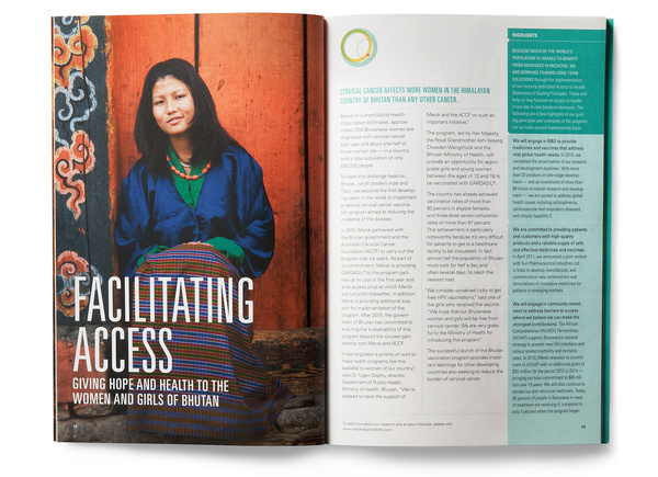Merck 2010 Corporate Responsibility Overview #layout #editorial #publication #report