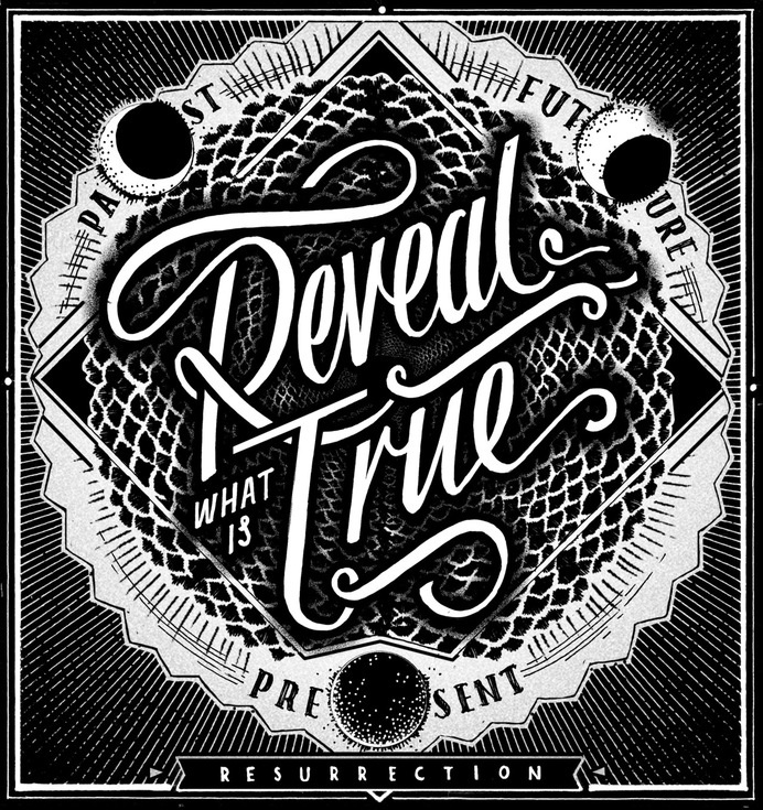 Reveal What is True by Georgia Hill #lettering #white #georgia #hill #retro #black #and #type