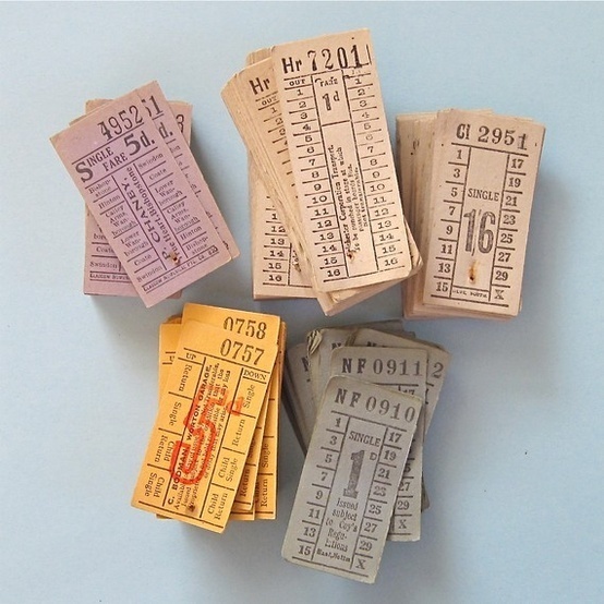 Bus tickets #bus #tickets #vintage
