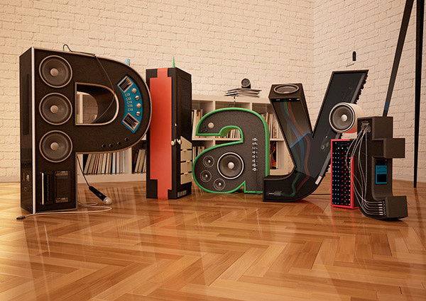 Play it fuck´n loud! on Behance #sound #lettes #play #typography