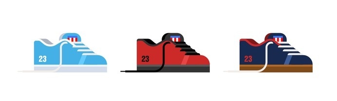 Skate Shoes of the 90s – Etnies Sal 23 by Nathan Manire #clothes #retro #icons #theme #illustration #vintage #design #skateboarding #nostalgia #geometric #symbols #series #footwear #flat #shoes #collection #ui #90s #fashion #ephemera #simple #vans