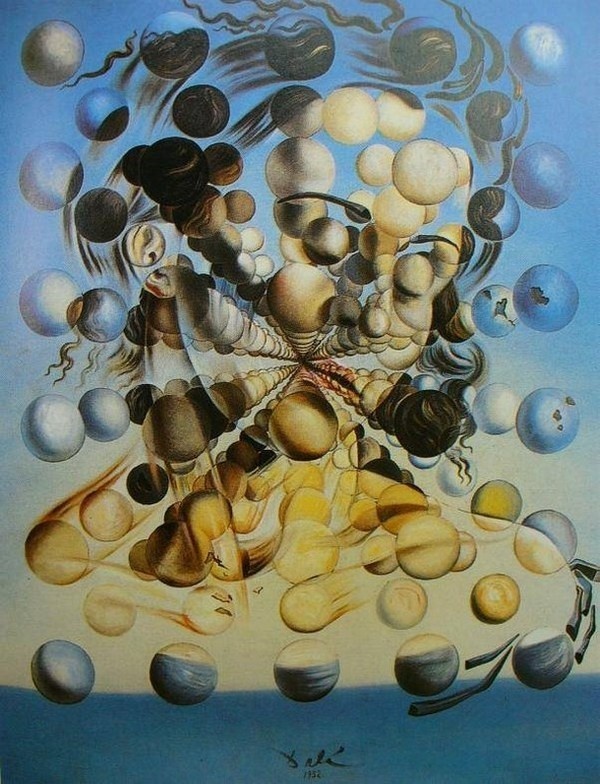 Salvador Dali and his surrealistic painting "Galaofspheres" #surrealism #surrealistic #painting #paintings