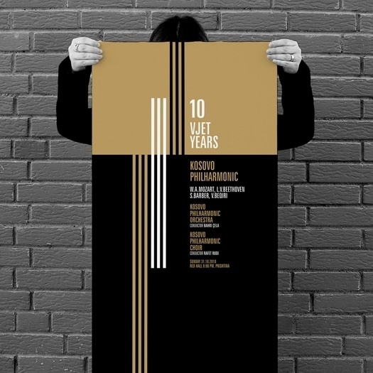 projectgraphics - typo/graphic posters #kosovo #10 #event #years #philharmony #prishtina #projectgraphics #poster