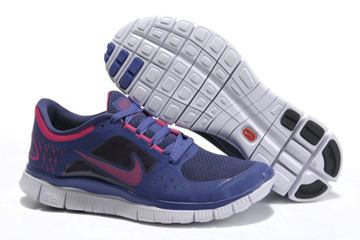 Nike Free Run 3 Night Blue Pure Platinum Fireberry-Womens #fashion