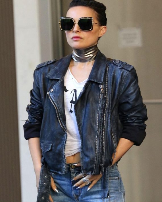 Natalie Portman Vox Lux Motorcycle Leather Jacket (5)